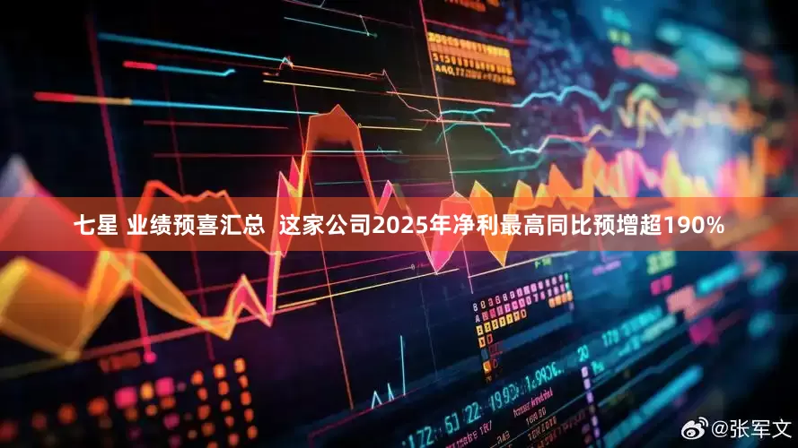 七星 业绩预喜汇总  这家公司2025年净利最高同比预增超190%